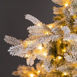Искусственная елка с огоньками Грандис 240 см заснеженная, 700 теплых белых ламп, контроллер, ЛИТАЯ + ПВХ Kaemingk фото 3