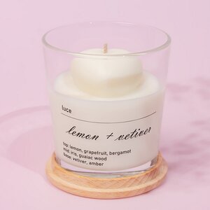 Декоративная ароматическая свеча Luce Heart: Лимон + Ветивер, 30 часов горения Luce фото 4