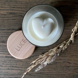 Декоративная ароматическая свеча Luce Heart: Лимон + Ветивер, 30 часов горения Luce фото 7