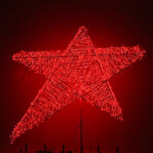 Светодиодная верхушка для большой елки Гагаринская Звезда 150 см красная GREEN TREES фото 1