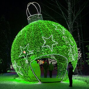 Светодиодная конструкция Новогодний Шар Звездный 4 м зеленый GREEN TREES фото 2