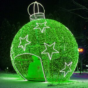 Светодиодная конструкция Новогодний Шар Звездный 4 м зеленый GREEN TREES фото 1