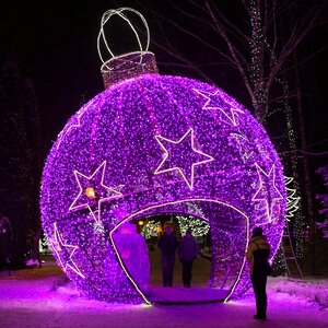 Светодиодная конструкция Новогодний Шар Звездный 4 м фиолетовый GREEN TREES фото 2