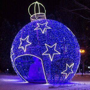Светодиодная конструкция Новогодний Шар Звездный 4 м синий GREEN TREES фото 1