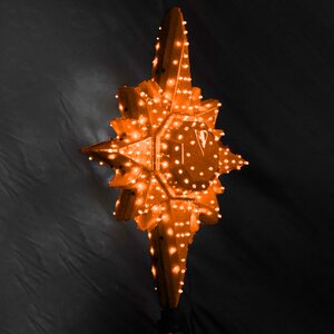 Светодиодная макушка Полярная Звезда эконом 55 см оранжевая GREEN TREES фото 1