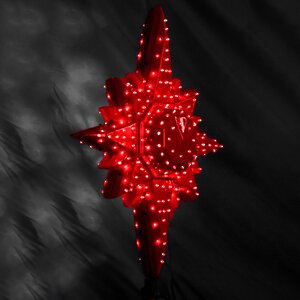 Светодиодная макушка Полярная Звезда эконом 55 см красная GREEN TREES фото 3