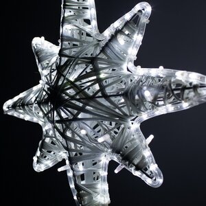 Светодиодная макушка-звезда Роза Ветров 75 см холодная белая GREEN TREES фото 2