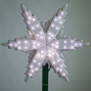 Светодиодная макушка Звезда эконом 45 см белая GREEN TREES фото 2