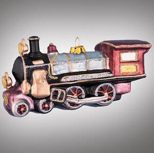 Стеклянная елочная игрушка Паровоз Ридинг 13 см, подвеска Holiday Classics фото 1