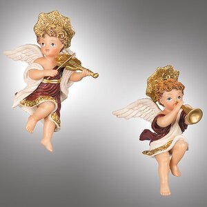 Елочная игрушка Херувим в римской тоге с дудочкой 11 см, подвеска Holiday Classics фото 2