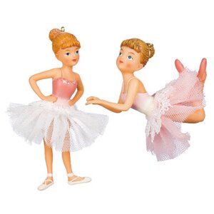 Набор елочных игрушек Балерины - Первые пуанты 11 см, 2 шт, подвеска Holiday Classics фото 1