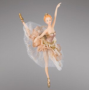 Елочная игрушка Балерина Золушка в танце 18 см, подвеска Holiday Classics фото 1