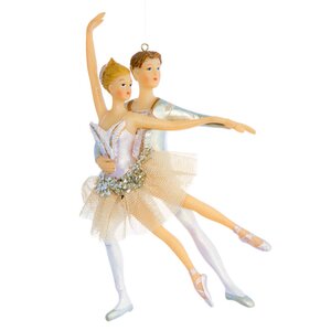 Елочная игрушка Балетная пара Па-Де-Де - Танец 15 см в бежевом, подвеска Holiday Classics фото 1