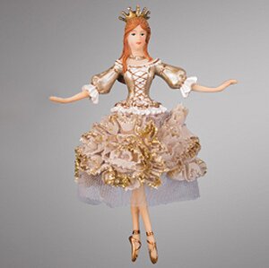 Елочная игрушка Балерина Принцесса на горошине 16 см, подвеска Holiday Classics фото 1