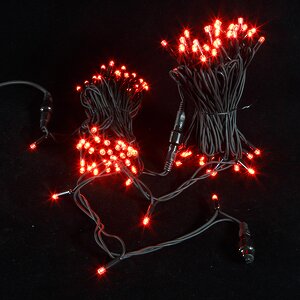Гирлянда светодиодная уличная Экспо 120 красных LED ламп 20 м, черный КАУЧУК, соединяемая, IP44 Царь Елка фото 1
