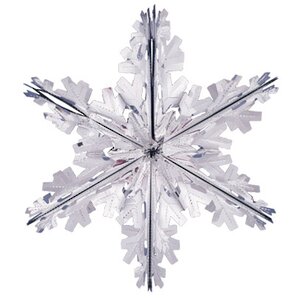 Снежинка из фольги Праздник 35 см серебряная Holiday Classics фото 1