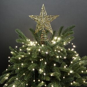 Звезда на елку Кружевная 15 см золотая Kurts Adler фото 1