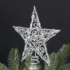 Звезда на елку Кружевная 15 см серебряная Kurts Adler фото 4