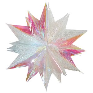 Звезда из фольги Объемная 40 см радужная голографическая Holiday Classics фото 1