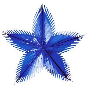Звезда из фольги Полярная 60 см синяя