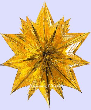 Звезда из фольги Объемная 90 см золотая Holiday Classics фото 1