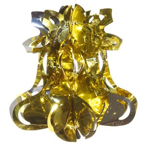 Фигура из фольги Колокольчик 20 см золотой с серебряным