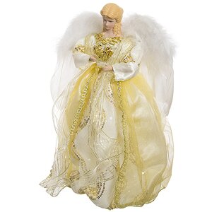 Декоративная фигура Ангел - Хранитель с золотистой лентой 30 см Kurts Adler фото 4