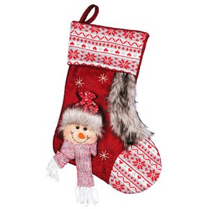 Новогодний носок Сказки Лапландии со Снеговиком 45 см Holiday Classics фото 1
