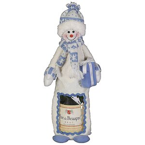 Чехол на бутылку Снеговик 38 см голубой Mister Christmas фото 1