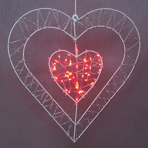 Светящееся Сердце Купидона 40 см, 150 красных/теплых белых микро LED ламп, контроллер, IP44 Snowhouse фото 4