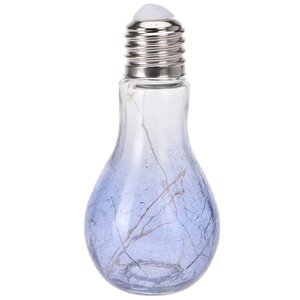 Декоративный подвесной светильник Эдисон 19 см голубой, на батарейках, стекло, IP20 Koopman фото 1