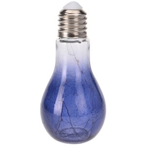 Декоративный подвесной светильник Эдисон 19 см синий, на батарейках, стекло, IP20 Koopman фото 1