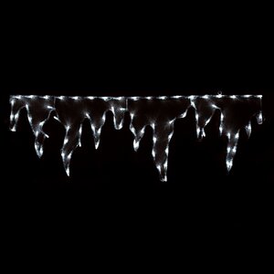 Светодиодная бахрома Сосульки 1*0.33 м, 78 холодных LED ламп, соединяемая, IP44 Snowhouse (Сноухаус) фото 2