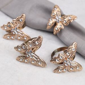 Кольца для салфеток Драгоценные Бабочки 6 см 4 шт Kaemingk фото 4