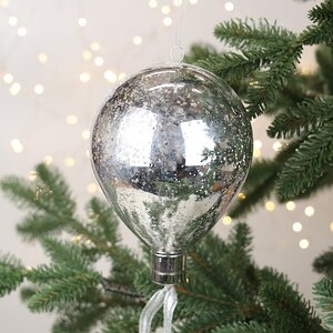 Декоративный подвесной светильник Воздушный Шар - Космо Silver 15 см, 6 теплых белых LED ламп, на батарейках Peha фото 2