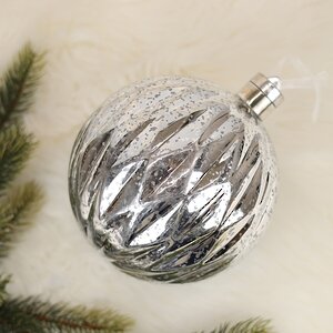 Светящийся шар Космо Silver 15 см, 10 теплых белых LED ламп, на батарейках Peha фото 2