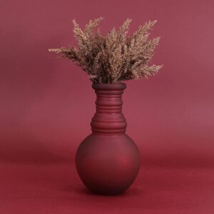 Стеклянная ваза Леди Батори 24 см, бургунди Edelman фото 6