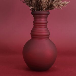 Стеклянная ваза Леди Батори 24 см, бургунди Edelman фото 7