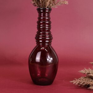 Стеклянная ваза Леди Батори 30 см, малиновая Edelman фото 5