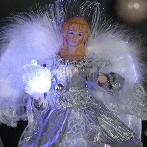 Светящаяся фигура Ангел Камелия 30 см, с разноцветной подсветкой Kurts Adler фото 5