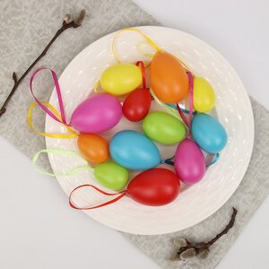 Пасхальные украшения Яйца Easter Carnaval 4-6 см, 12 шт, подвеска Kaemingk фото 3