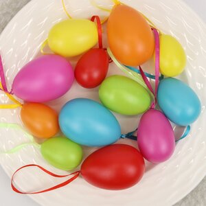 Пасхальные украшения Яйца Easter Carnaval 4-6 см, 12 шт, подвеска Kaemingk фото 6