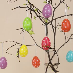 Пасхальные украшения Яйца Easter Сonfetti 6 см, 12 шт, подвеска Kaemingk фото 3