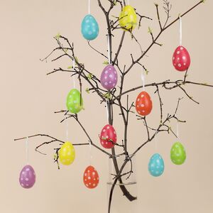 Пасхальные украшения Яйца Easter Сonfetti 6 см, 12 шт, подвеска Kaemingk фото 5