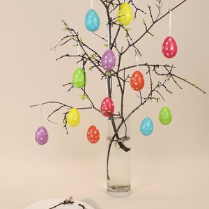 Пасхальные украшения Яйца Easter Сonfetti 6 см, 12 шт, подвеска Kaemingk фото 5