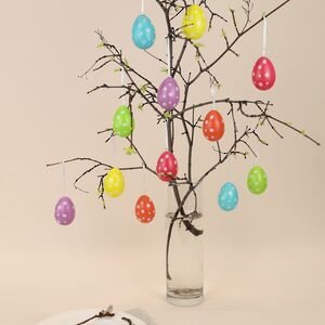 Пасхальные украшения Яйца Easter Сonfetti 6 см, 12 шт, подвеска Kaemingk фото 6