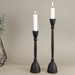 Декоративный подсвечник для 1 свечи Асемира 30 см черный Koopman фото 2