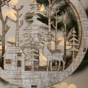 Декоративный светильник Apeldoorn Story - Лесной домик 14 см, на батарейках Kaemingk фото 3