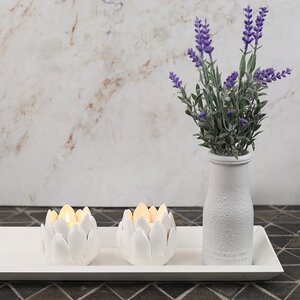 Керамический подсвечник Цветок Иммаколета 7 см белый Koopman фото 3