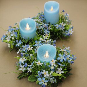 Набор свечей с имитацией пламени Ленорра Magic Flame 10-15 см, 3 шт, небесно-голубые, с пультом управления Peha фото 2